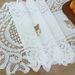 Bieżnik stołowy Vintage Lace z nadrukiem kwiatowym i frędzlami - wystrój jadalni w stylu amerykańskim do domu (zestaw 2 sztuk)_voghion.com