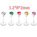 Lot de 5 piercings en acrylique pour dents intérieures et extérieures, en acier inoxydable, pour lèvres, oreilles, sourcils, nez, ongles_voghion.com