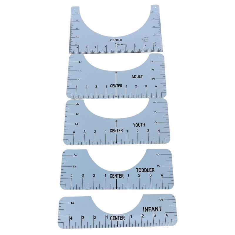 DIY Short Sleeve Design Ruler Round Neck Calibration Tool Alignment Tool Ruler_voghion.com