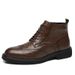 26ss Martin Herren High Top Brogue British Work Rindsleder Handgefertigte Casual Lederstiefel mit dicker Sohle und Fleecefutter_voghion.com