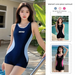 2025 New Women's One-Piece Conservative Boxer Cover Belly Slimming Swimming Pool Special Racing Swimsuit_voghion.com