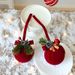 Flocked Christmas Ornaments Set – Nordic Bells, Bows & Customizable Decor For Trees & Windows_voghion.com