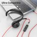 BH02 Single-Ear Lightweight Headset For Call Centers, Gaming & Driving – Versatile USB/3.5mm Wired Headphone With Noise-Canceling Mic_voghion.com
