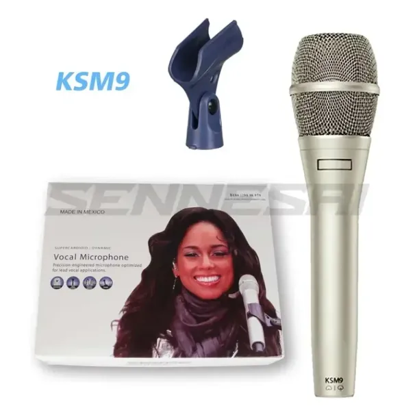 Microphone filaire de karaoké portatif dynamique professionnel KSM9 de haute qualité avec micro de studio stéréo à clip_voghion.com