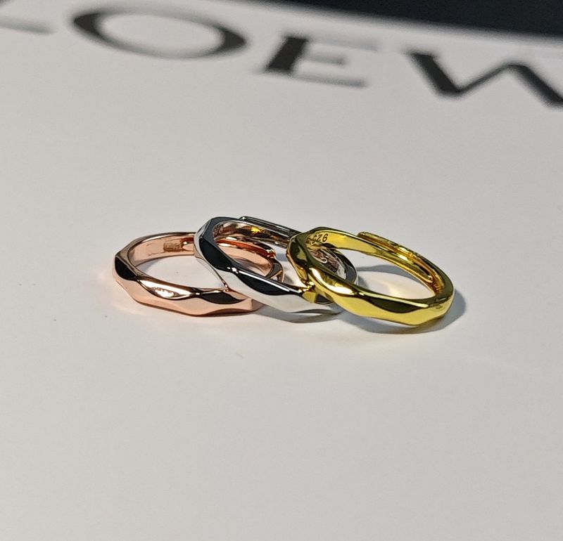 Echt vergoldeter Diamant schlicht für Männer und Frauen modisch schlichte Persönlichkeit glatter Liebhaberring_voghion.com