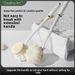 Creativeart 2-in-1 Back Soft Bristle Ball Exfoliating Double-Sided Bath Brush Long Handle Scrubber_voghion.com