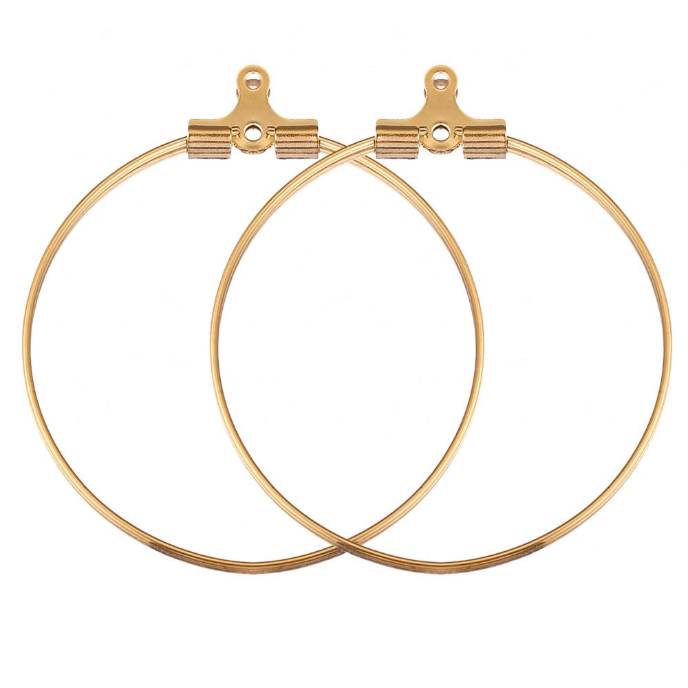 Fibbia per gancio fai da te in acciaio inossidabile, grande accessorio, passante auricolare anallergico, accessorio fatto a mano, passante di apertura_voghion.com