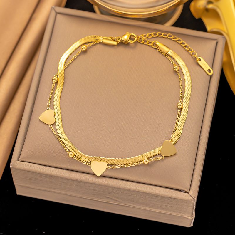 Un design di nicchia, una catena premurosa, doppio strato con acciaio al titanio placcato oro, piede alla moda e versatile_voghion.com
