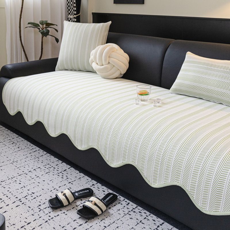 Summer Cool Sofa Cushions 2025 New Summer Ice Silk Sofa Cover Straight Seat Cushions Non Slip Cool Mat Cover Cloth_voghion.com