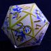 9 Polyhedral Resin DD Dice Set Celestial Porcelain Decree For Dungeons Dragons RPG_voghion.com