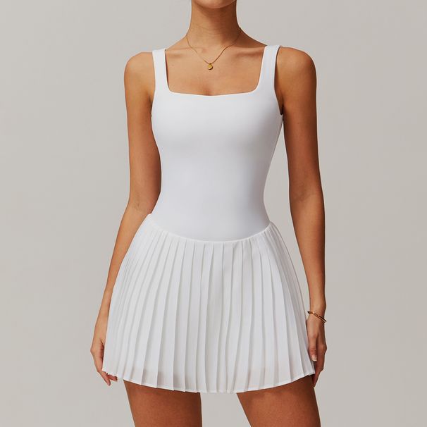 Women’s Clothing Two Piece Tennis Skirt Bottoming Anti Exposure Fitness Pocket Pleated Skirt Sports Dress_voghion.com