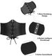 Ceinture serre-taille nouée Werforu, corset noir à lacets pour femme, ceinture élastique pour Halloween_voghion.com