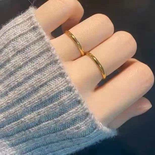 Anello antico con metodo semplice per donna, in simulazione opaca solida e resistente allo sbiadimento, dal design unico e alla moda._voghion.com