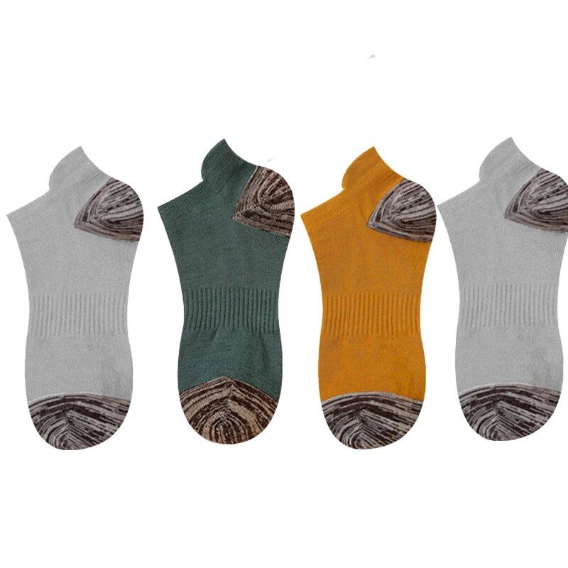 4 çift Yüksek Kaliteli Erkek Ayak Bileği Çorap Nefes Pamuk Düşük Kısa Rahat Şerit aşınma önleyici İlkbahar Yaz Sonbahar Moda_voghion.com