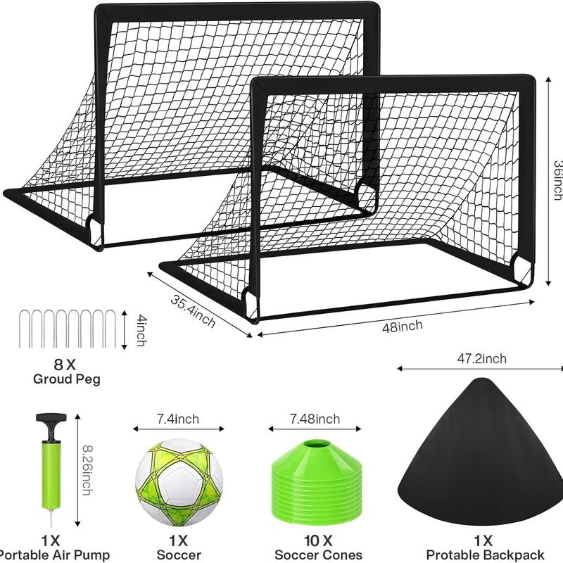 Kids Soccer Goal Set - Football Training Net For Beginners With Multiple Color Options​_voghion.com