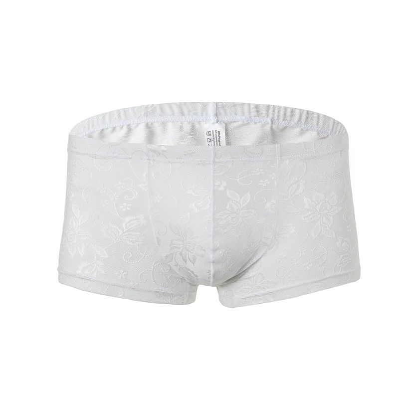 Men's Sexy Lace Boxers Comfortable and Breathable_voghion.com