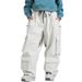 Winter New Ski Women, Multi-Pocket Cargo, Windproof, Waterproof, Loose Corduroy Snowboard Pants For Men_voghion.com