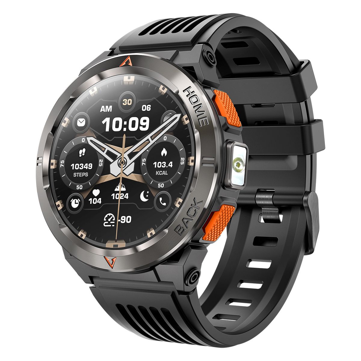 Cross Border GS500 Smartwatch Bluetooth-Anruf GPS-Positionierung Kompass Taschenlampe Herzfrequenz Blutdruck Wasserdichte Uhr_voghion.com
