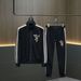 Men's casual suit fashion light luxury Bee embroidery hoodie pants sports two-piece set_voghion.com