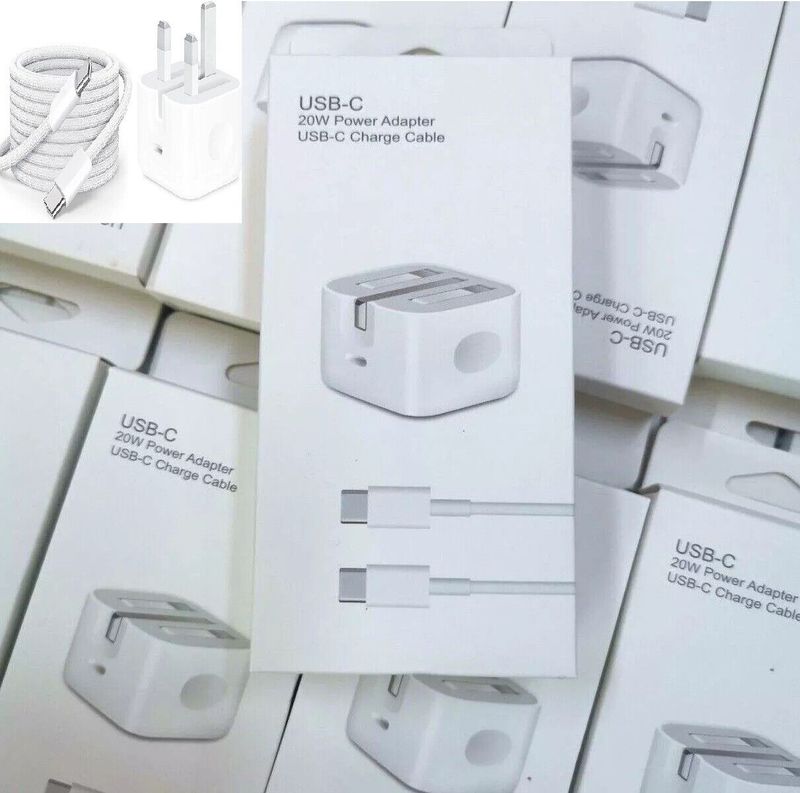 Chargeur USB-C 20 W avec câble PD C vers C pour iPhone 15, 16 Pro Max et Samsung_voghion.com