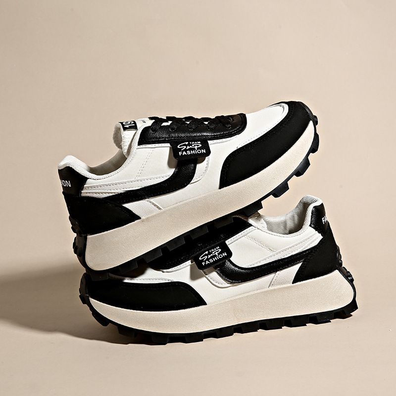 Pantofi sport casual noi pentru primăvara 2024, pantofi de alergare pentru studente, cu talpă groasă, versiunea coreeană a pantofilor Forrest Gump pentru femei_voghion.com