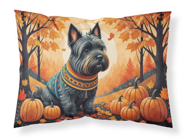 Scottish Terrier Fall Standard Pillowcase Lightweight Super Soft Easy Care Decorative Artwork Pillowcase, Standard_voghion.com