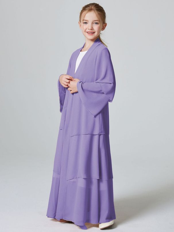 Kids’ Clothing dress children's three layer chiffon loose casual coat long skirt_voghion.com