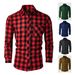 Camicia casual slim fit a quadri basic da uomo, primavera-autunno 2025, nuova giacca a maniche lunghe, cardigan_voghion.com