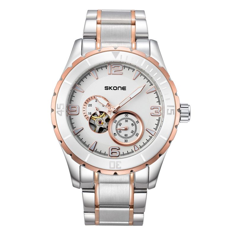 Orologio da uomo completamente automatico, meccanico, in acciaio inossidabile, impermeabile, con luce notturna, orologio da uomo di tendenza alla moda_voghion.com