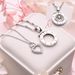 Collana geometrica a forma di cuore in argento sterling 925 per coppie, da donna, con design a strati staccabile, elegante pezzo distintivo_voghion.com