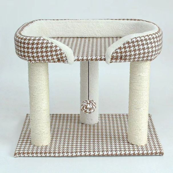 Drapak dla kota ze stelażem w kształcie pepitki, zintegrowany, oszczędzający miejsce, z sizalu_voghion.com