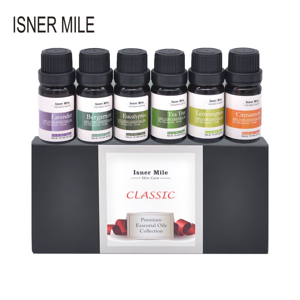 Aceite esencial de lavanda, eucalipto, canela, árbol de té, limoncillo y bergamota (6 unidades, 10 ml)_voghion.com