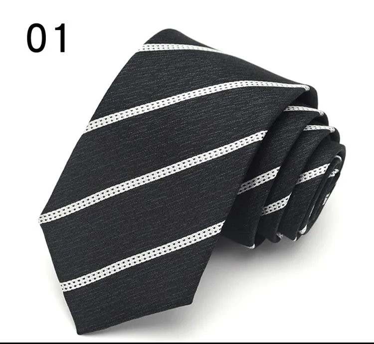 Travail d'affaires formel, entretien d'embauche, tenue de vente et du personnel de vente, cravate, série rayée pour hommes, édition large 7CM_voghion.com