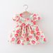 Mother & Kids Baby Girls Short Sleeved Flower Dress_voghion.com