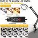 1 Stéck LED-Lupp mat verstellbarem Stativ a Clip - 10x Vergréisserung, 3 Faarfmodi, stufenlos Dimmung, fir Reparaturen, Bastelen a Schweessen_voghion.com