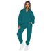 "Set con felpa con cappuccio e pantaloni Urban Ease con cerniera – Abbigliamento da casa da donna in misto cotone a maniche lunghe (S-XXXL, 9 colori) – Dalla corsa al caffè al casual cool"_voghion.com