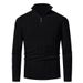 American Style Casual Half Zip Collar Thin Sweater Jacket Men's Autumn And Winter Simple Pullover Jacquard Sweater_voghion.com