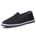 Old Beijing Casual Traditional Handmade Breathable Summer Slip-On Black Cloth Shoes_voghion.com