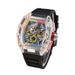 Richard Crystal Transparent Gradient 3D Rainbow Color Personalized Rotating Tourbillon Quartz Six Needle Calendar Watch_voghion.com