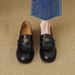 Loafer kleine Lederhalbschuhe für Damen_voghion.com