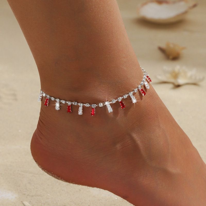 accessori moda Temperamento singola catena di metallo creativo versatile cavigliera cavigliera da spiaggia donna_voghion.com