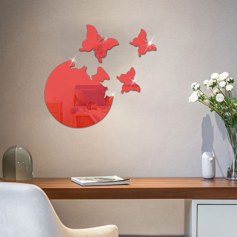 Acrylic mirror butterfly stickers, living room and bedroom decorations, wall paintings, creative self pasting_voghion.com