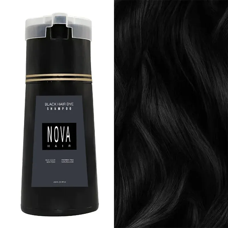 Original Hair Dye Shampoo Nova Hair Instant Dye Shampoo Men Women Quick Easy Safe Hair Color Gray Hair Coverage Nourish Scalp_voghion.com