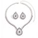 Set di gioielli da donna, alla moda, da sposa, con zirconi rotondi intarsiati in cera, orecchini, collana, accessori da sposa_voghion.com