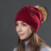 Women's Winter Fur Raccoon Ball Warm Hot Diamond Hollow Butterfly Knitted Versatile Fashion Pullover Hat_voghion.com
