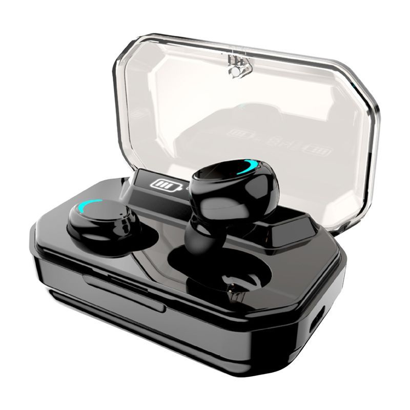 Headphones Quick Pairing LED Digital Screen Handsfree In-ear Sports Wireless Music Earphones For Workout_voghion.com