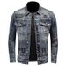 Suitable For All Seasons Style Denim For Men Spring And Autumn Turn-down Collar Jacket Biker Men's High Street Cool Top Trendy_voghion.com