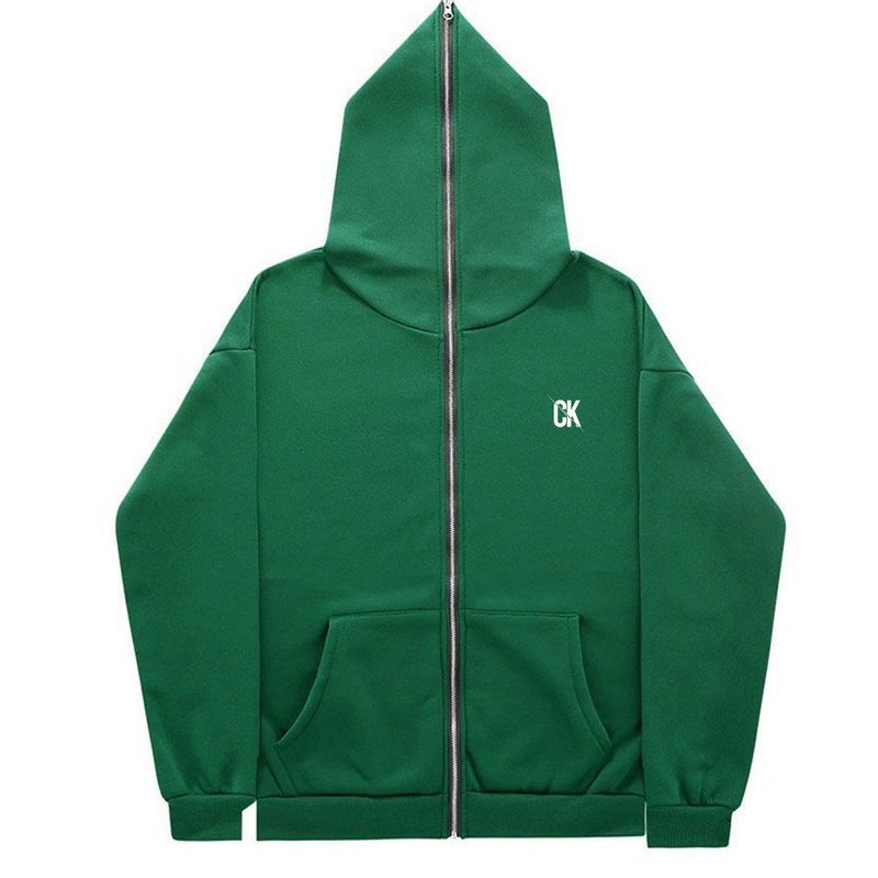 2024 herrkofta solid tryckt lös hiphopjacka hoodie med dragkedja_voghion.com