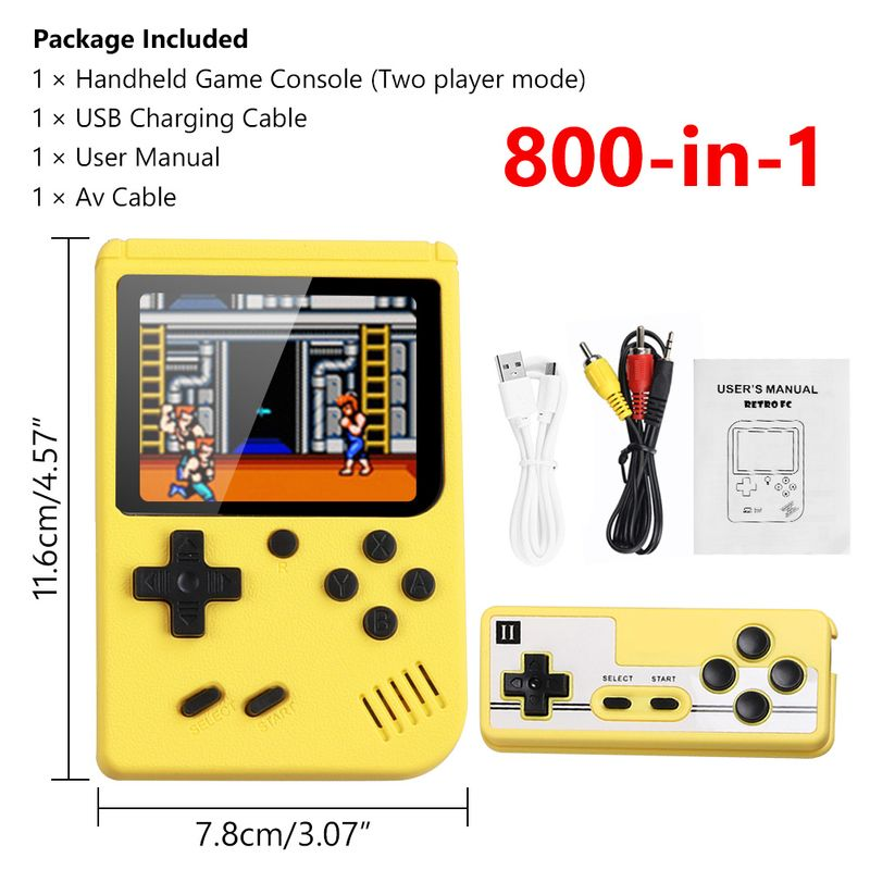 800/500/400 In 1 Handheld Console Retro Mini Game hine Support TV Two Players_voghion.com