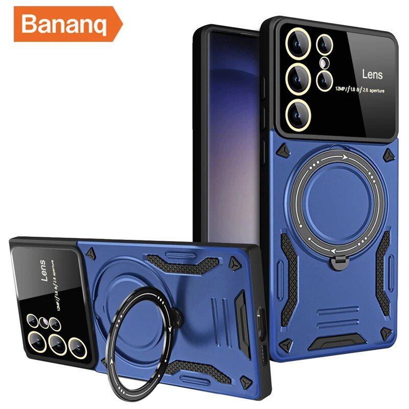 Bananq – coque avec anneau magnétique, étui pour Samsung S24 S23 S22 Plus Ultra S21 S20 FE A14 A15 A24 A25 A34 A54 A04 A04E A05 A05S_voghion.com